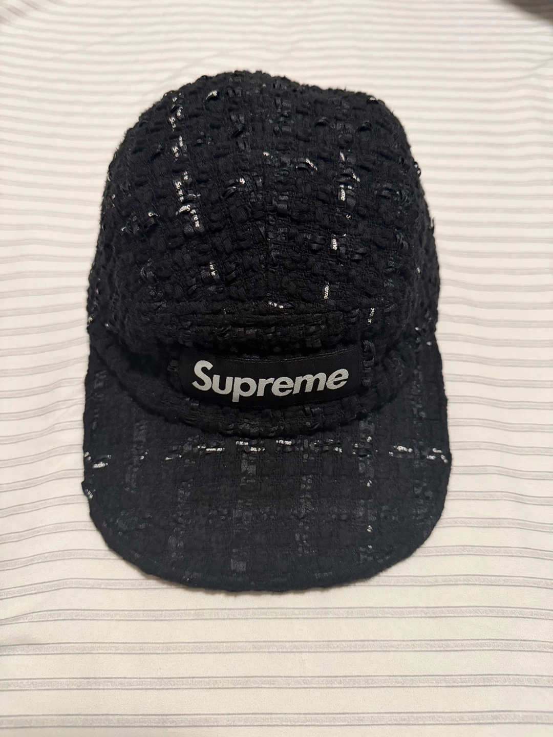 Supreme Ribbon Boucle Camp Cap Black - photo 2