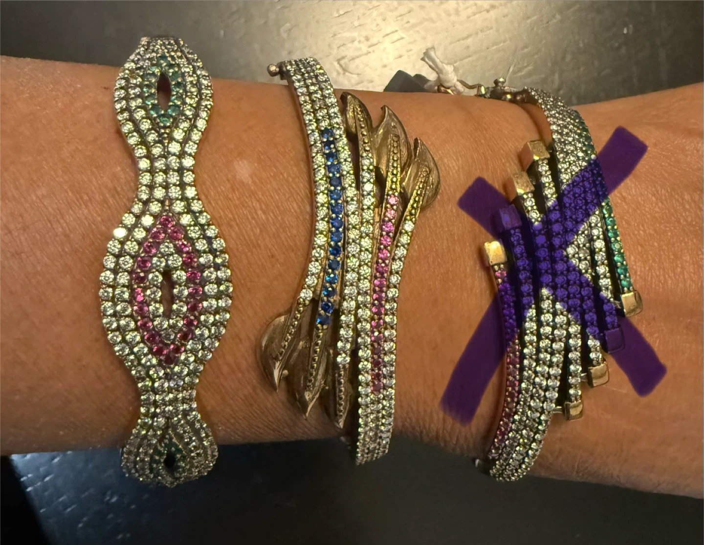 $50 each Sterling Silver Bracelets with Copper and stones