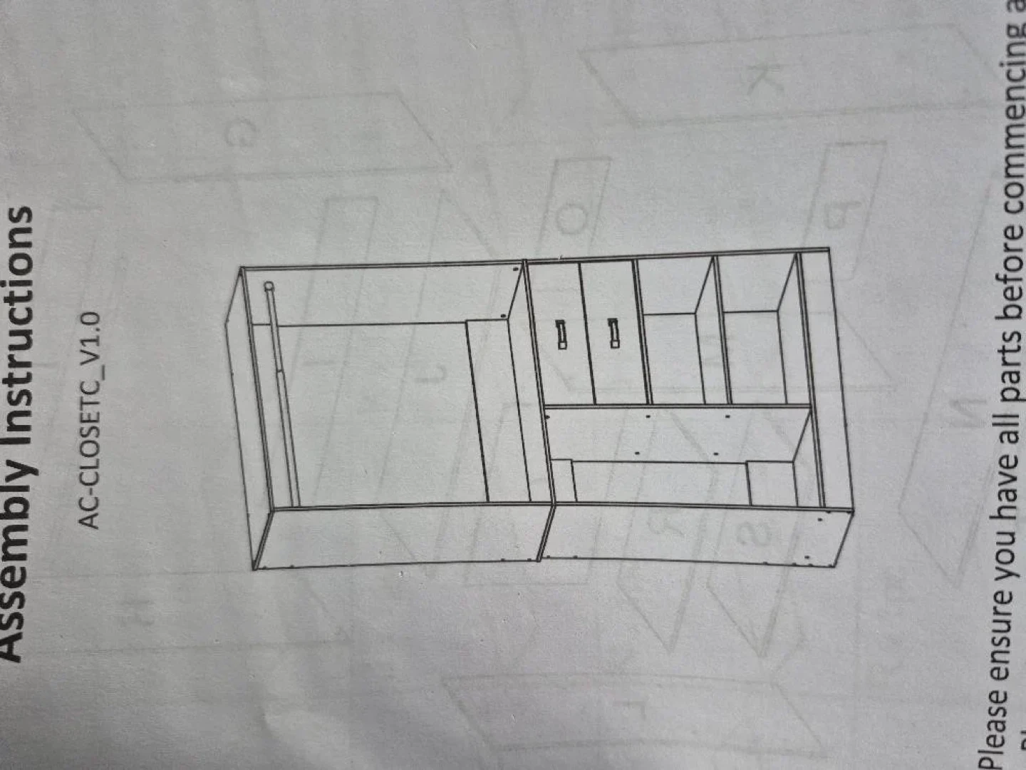 White Wardrobe with Drawers and Shelves - photo 2