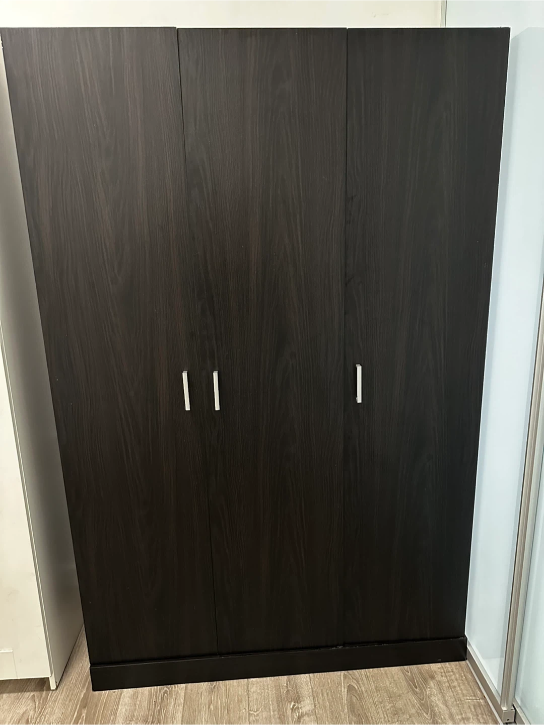 Dark Wood 3-Door Wardrobe