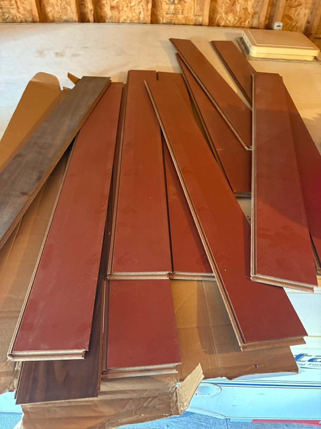 Red Solid Hardwood Flooring Planks
