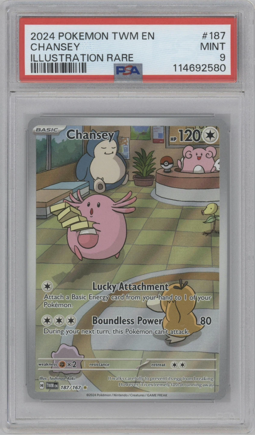 PSA 9 Pokemon Chansey Illustration Rare