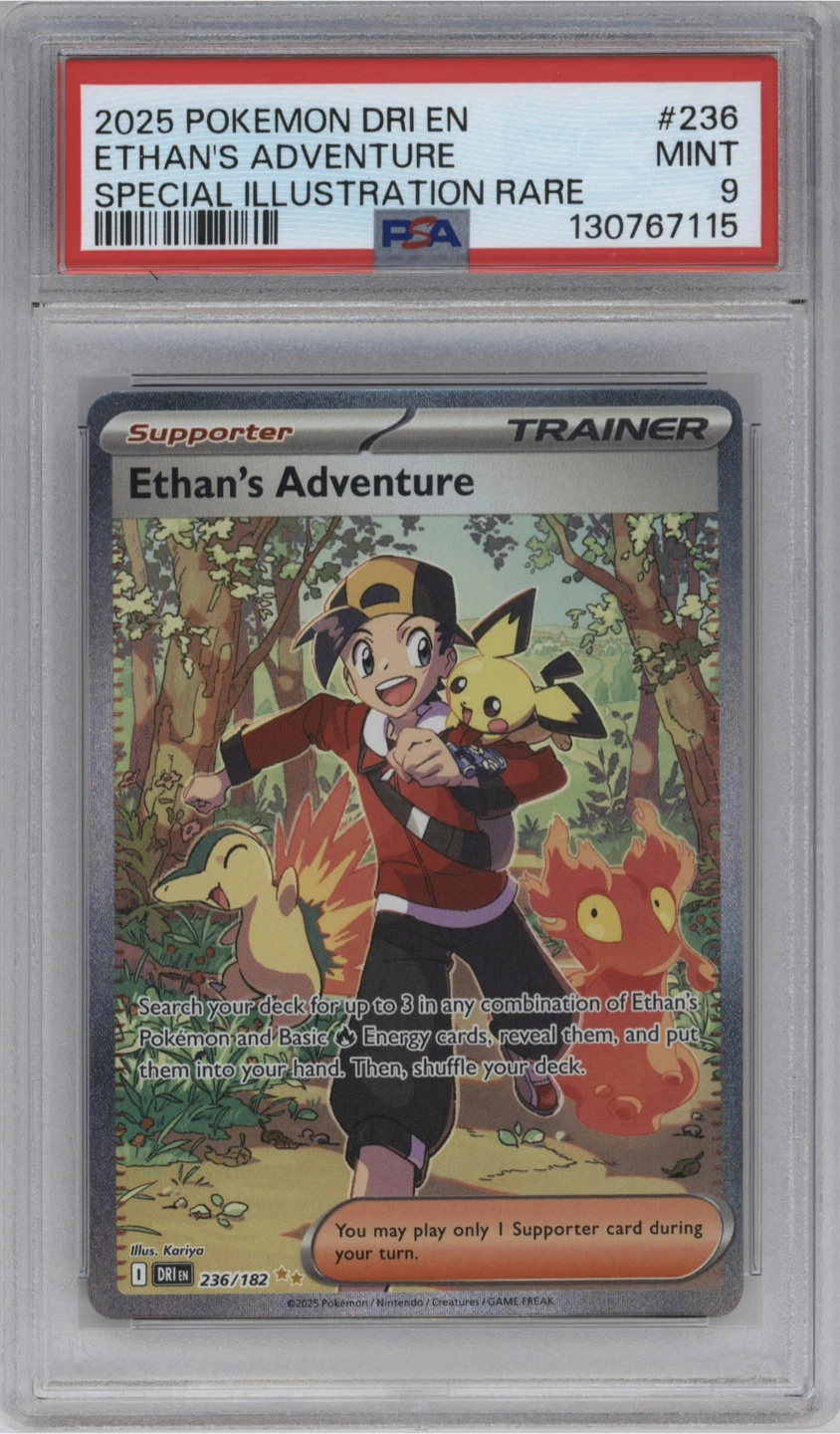 PSA 9 Ethan's Adventure Trainer Card
