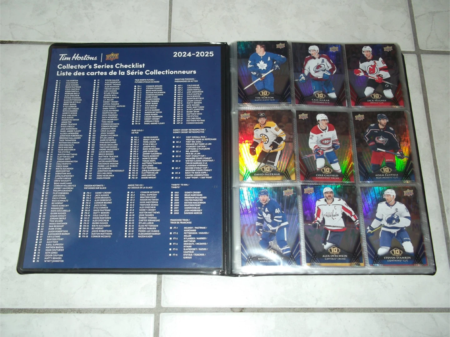 Tim Horton’s 2024/2025 Binder w/Complete Hockey Card Sets!! - photo 2