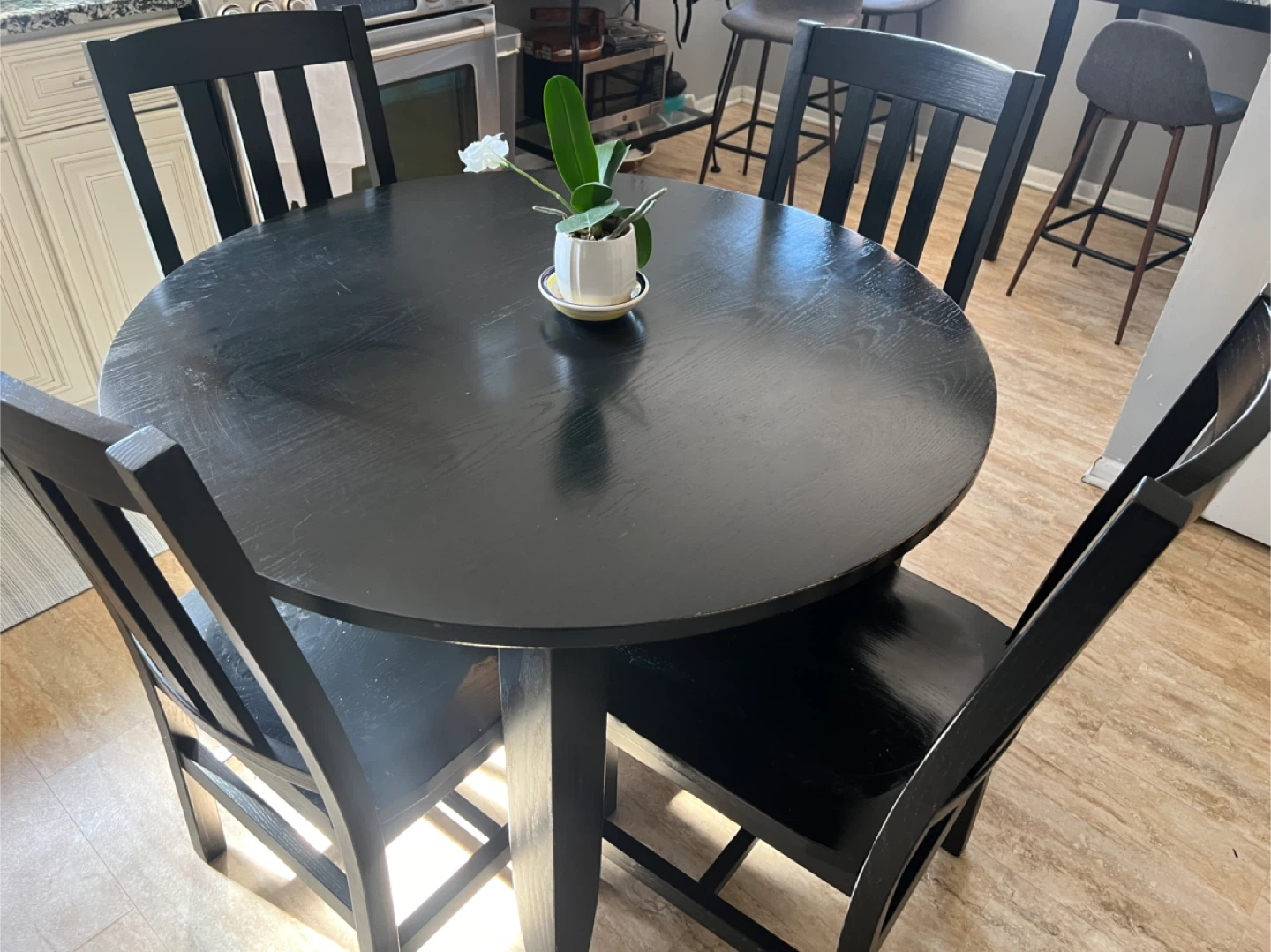 Round Dining Table Set with 4 Chairs - photo 3