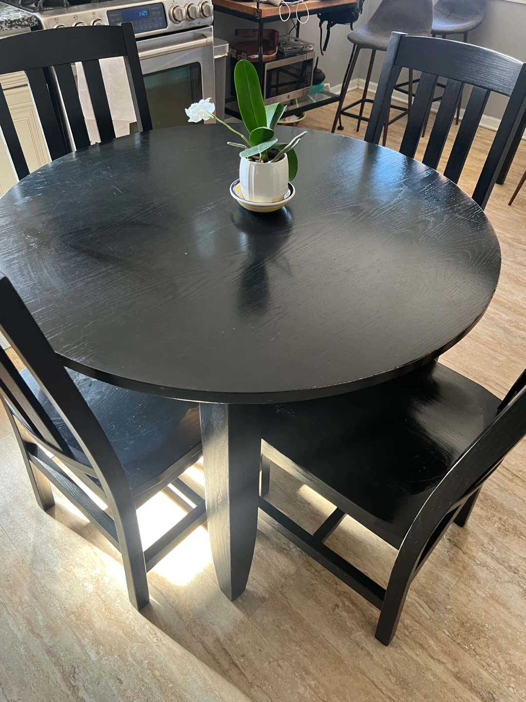 Round Dining Table Set with 4 Chairs - photo 4