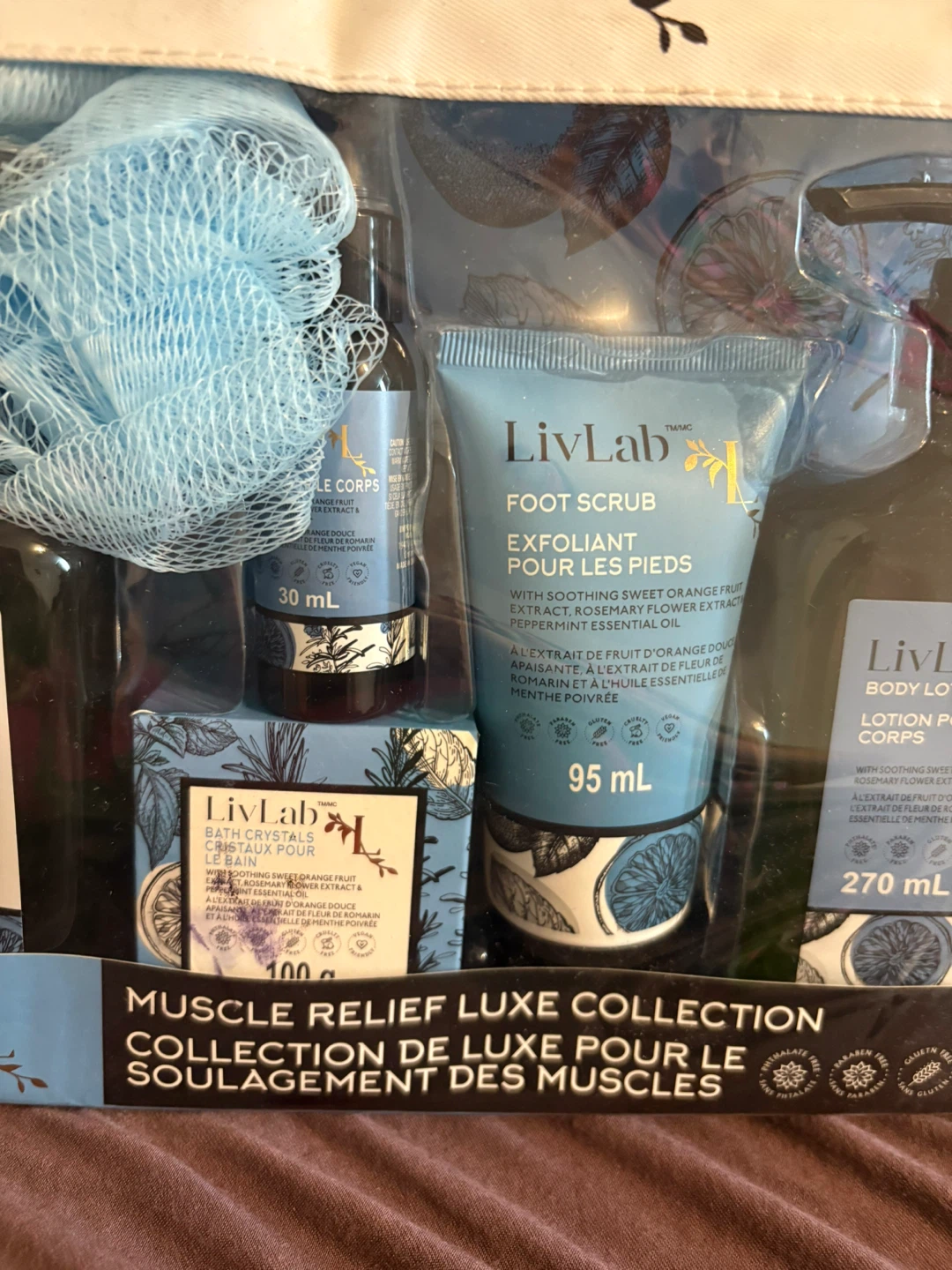 LivLab Muscle Relief Luxe Collection Bath Gift Set