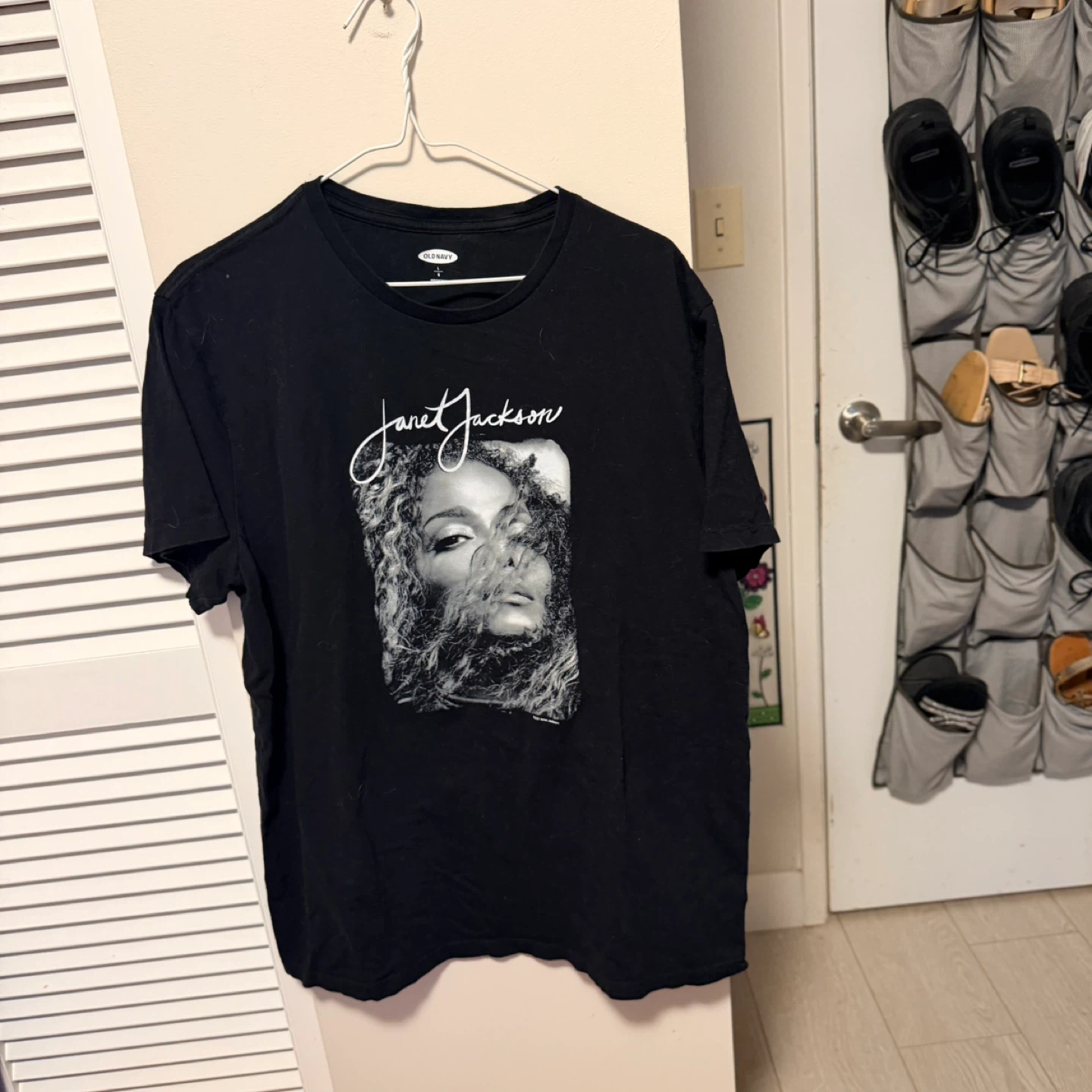 Janet Jackson Grey Hoodie and Black T-Shirt Size Large