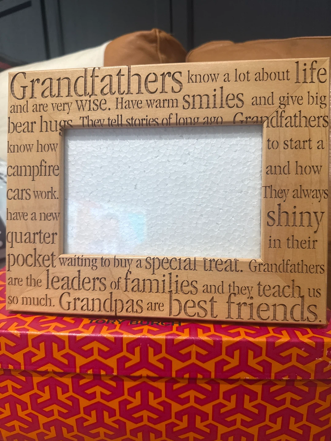 Wooden "Grandfathers are Best Friends" Picture Frame