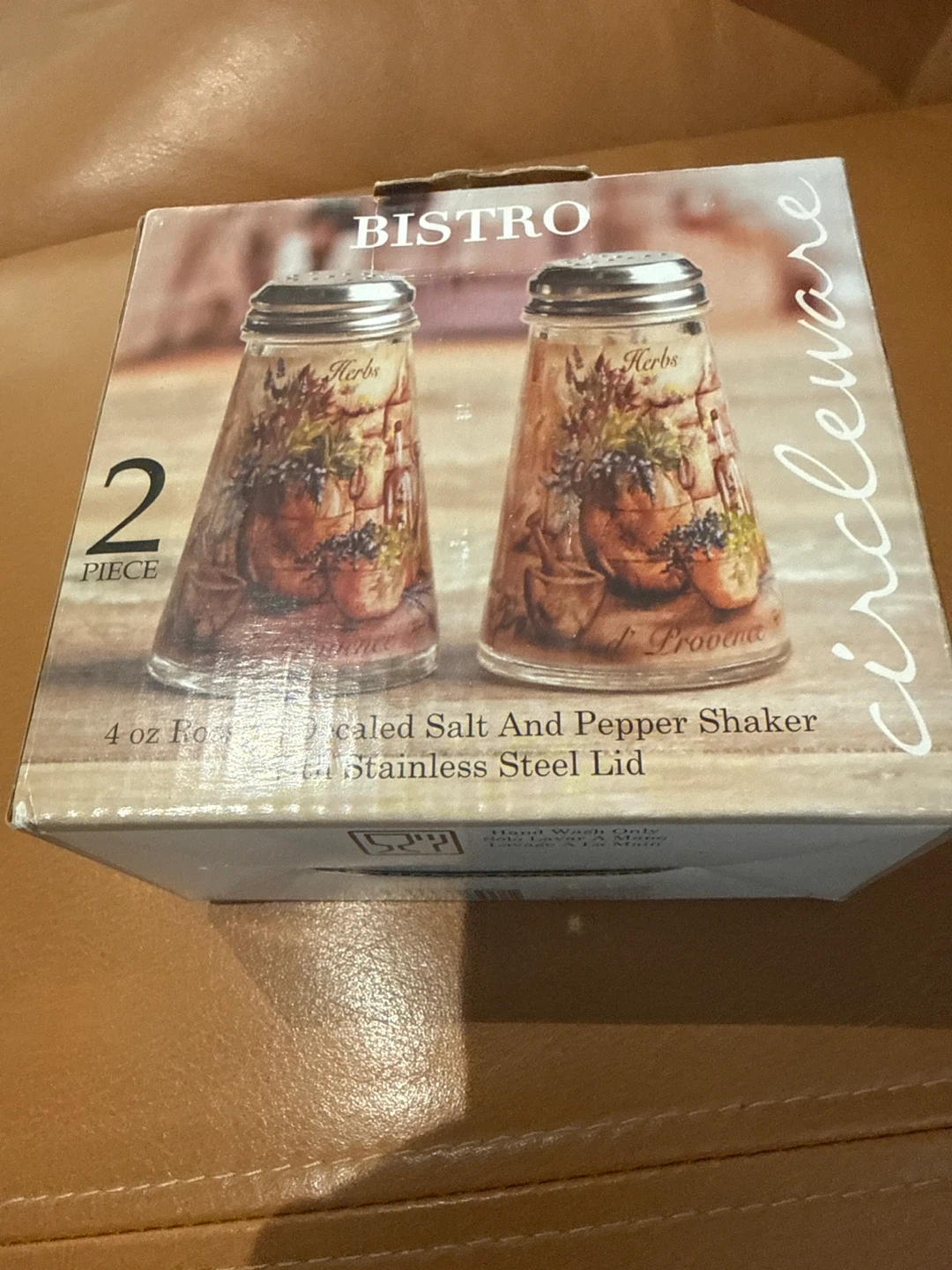 Bistro 4 oz "Provence" & "Herbs" Salt and Pepper Shakers