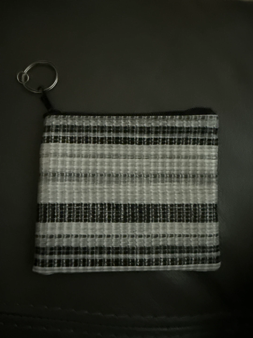 FREE- Striped Coin Pouch with Keychain - photo 2