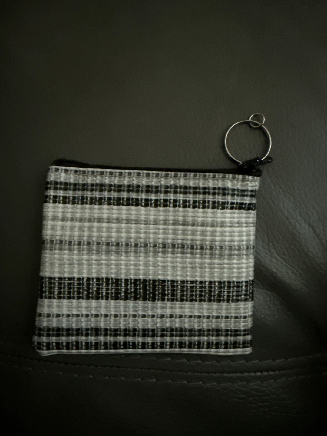 FREE- Striped Coin Pouch with Keychain