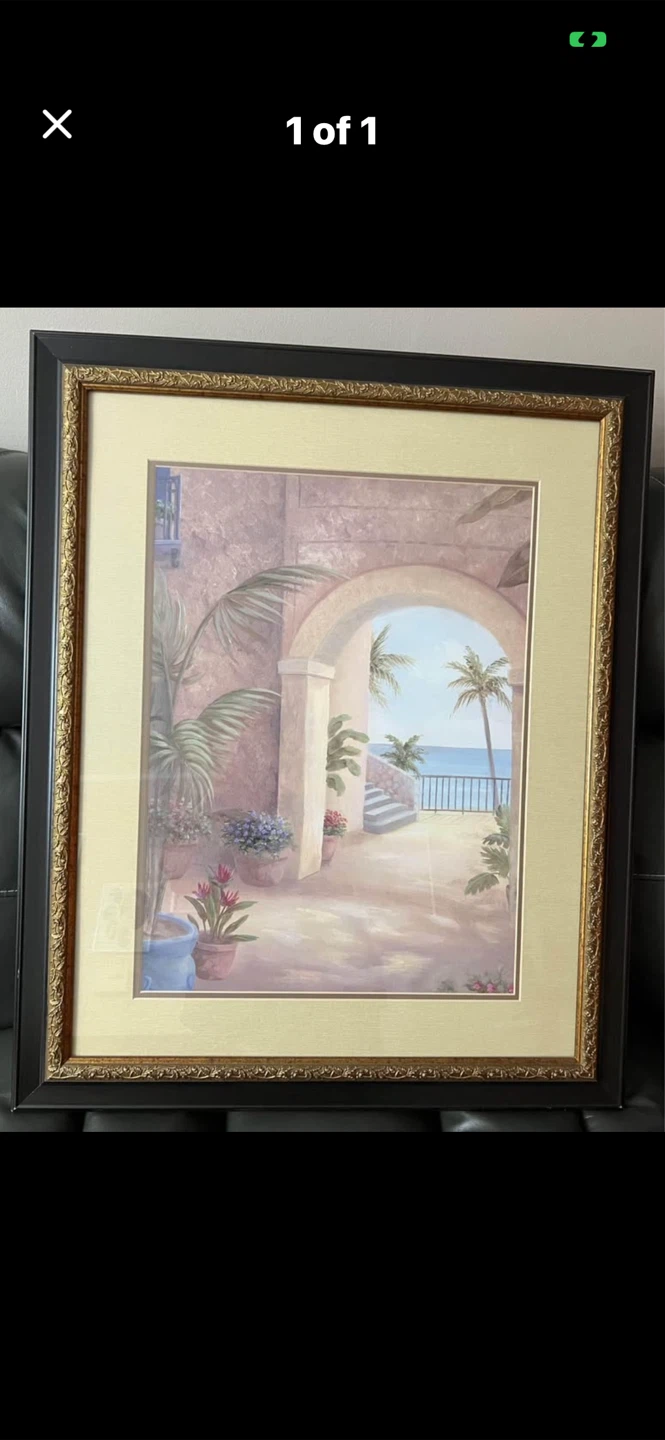 Framed Tropical Landscape Wall Art