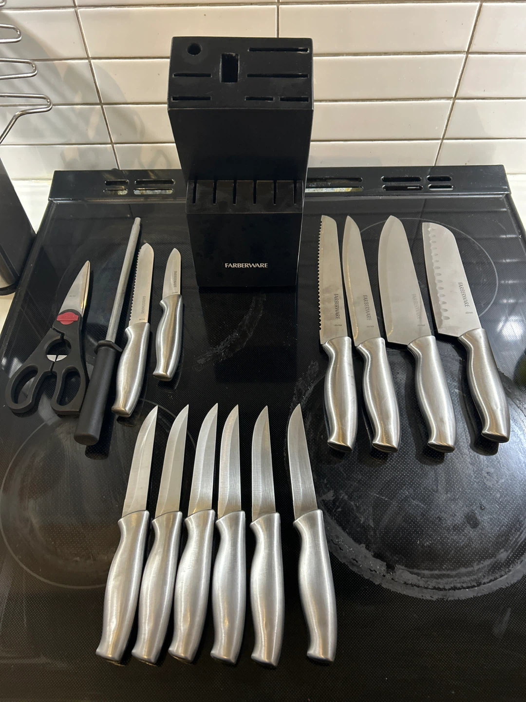 Farberware 15-Piece Knife Set with Block and Shears - photo 2
