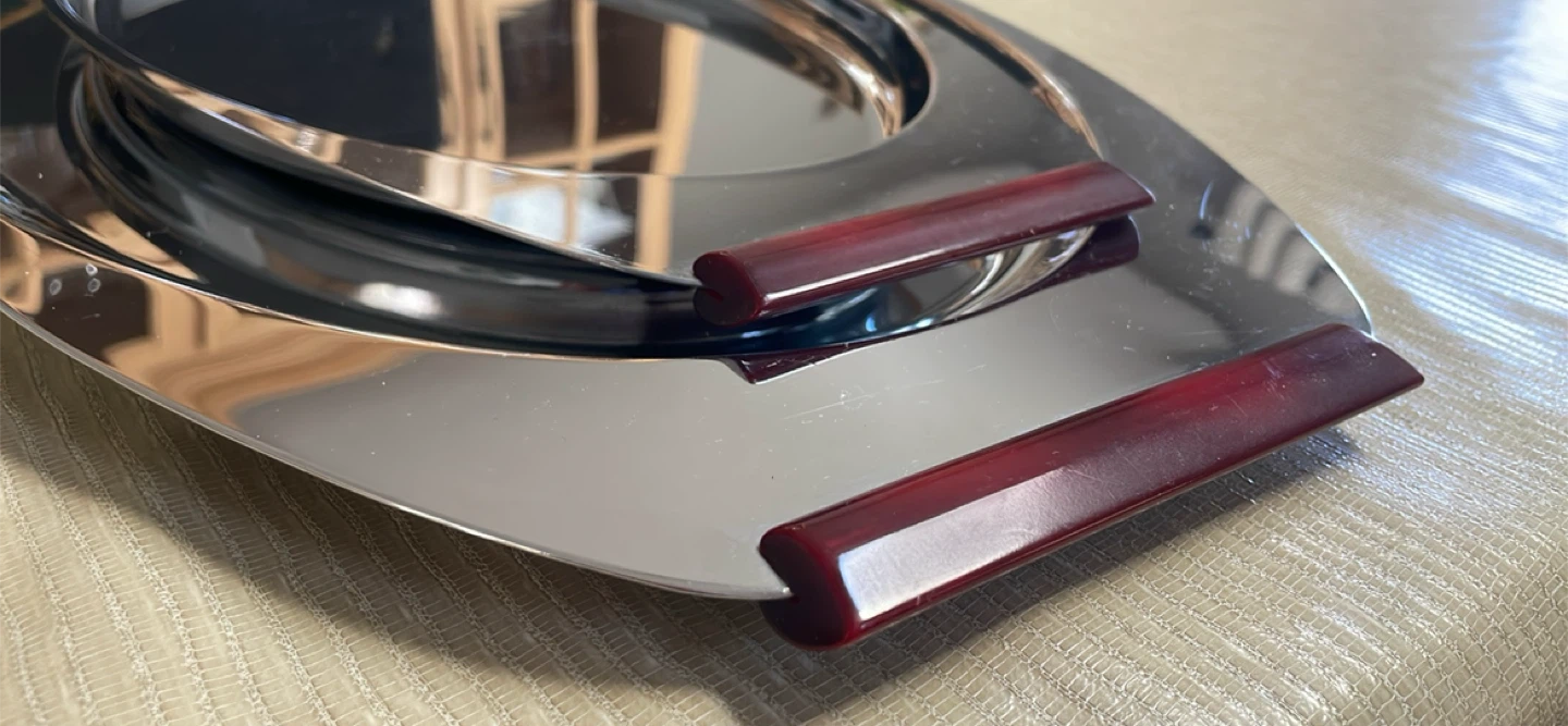MCM Oval Serving Platters with Bakelite Handles
