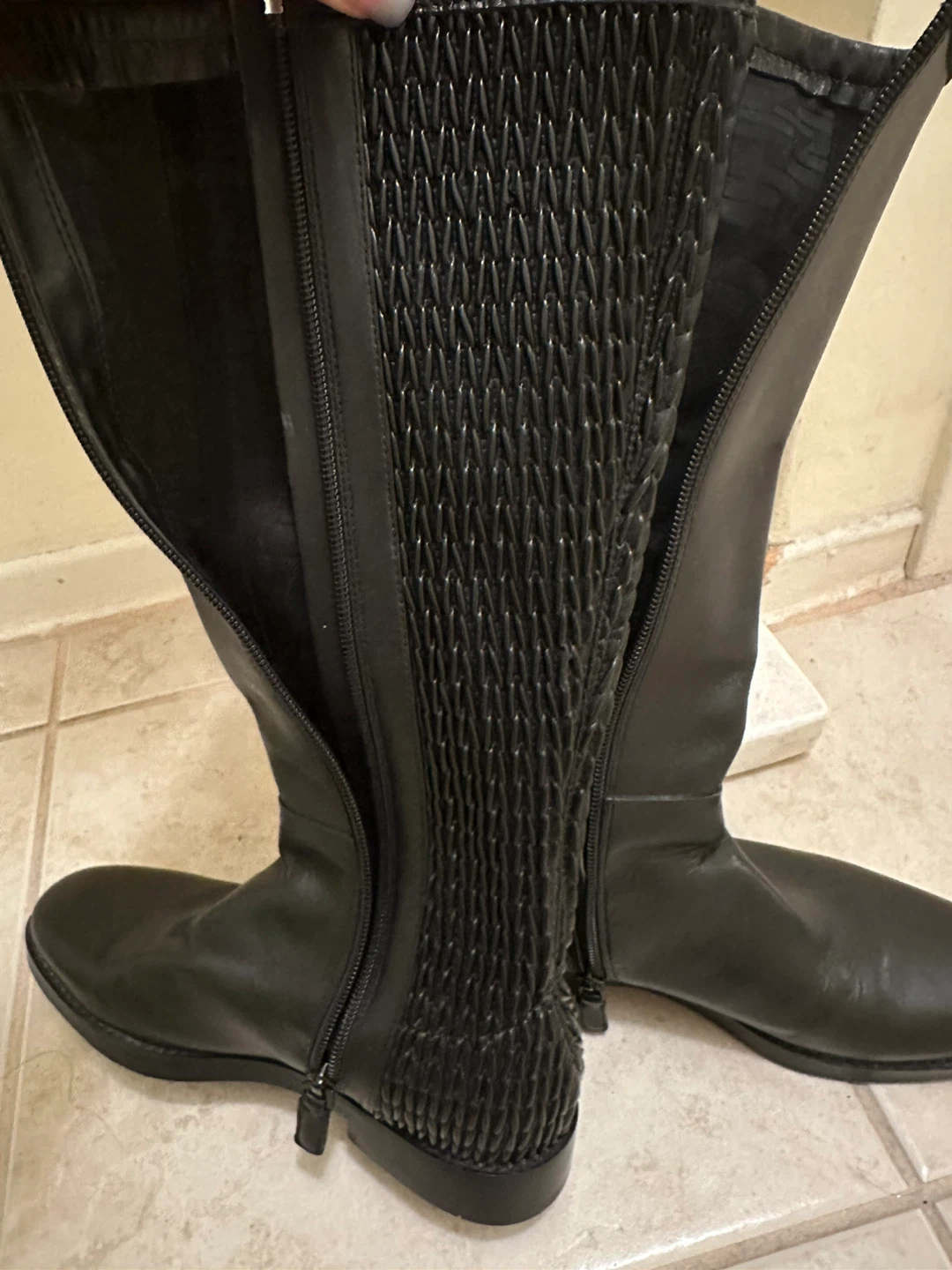 Cole Haan Black Leather Boots with Elasticated Shaft - photo 4