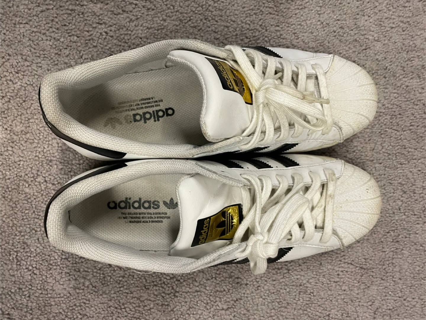 Adidas Superstar Sneakers White Black mens 10 - photo 3