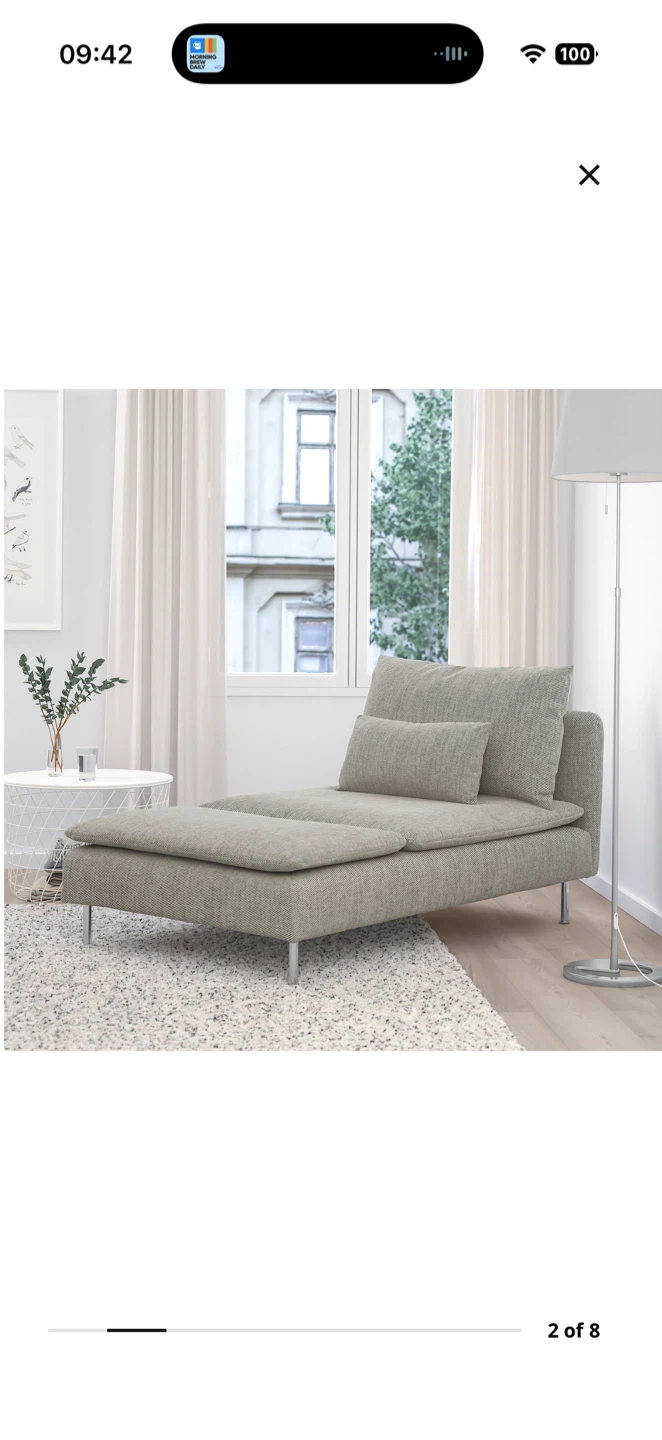 IKEA Ekenäs Chaise Lounge - Grey - photo 3