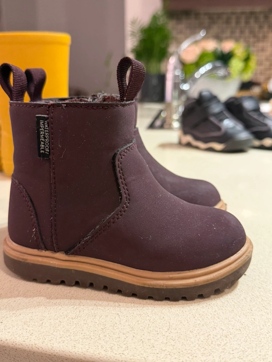 Waterproof Boots - Burgundy toddler boots