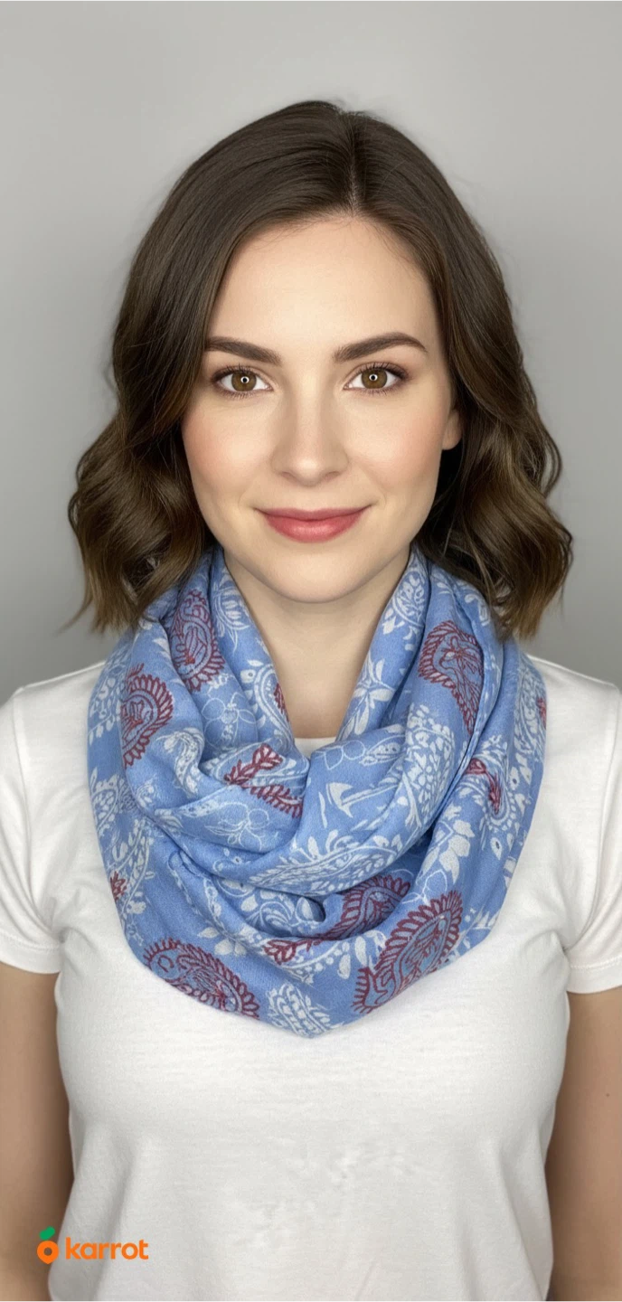 Hand-Painted & Block Printed Cotton Scarves - photo 5