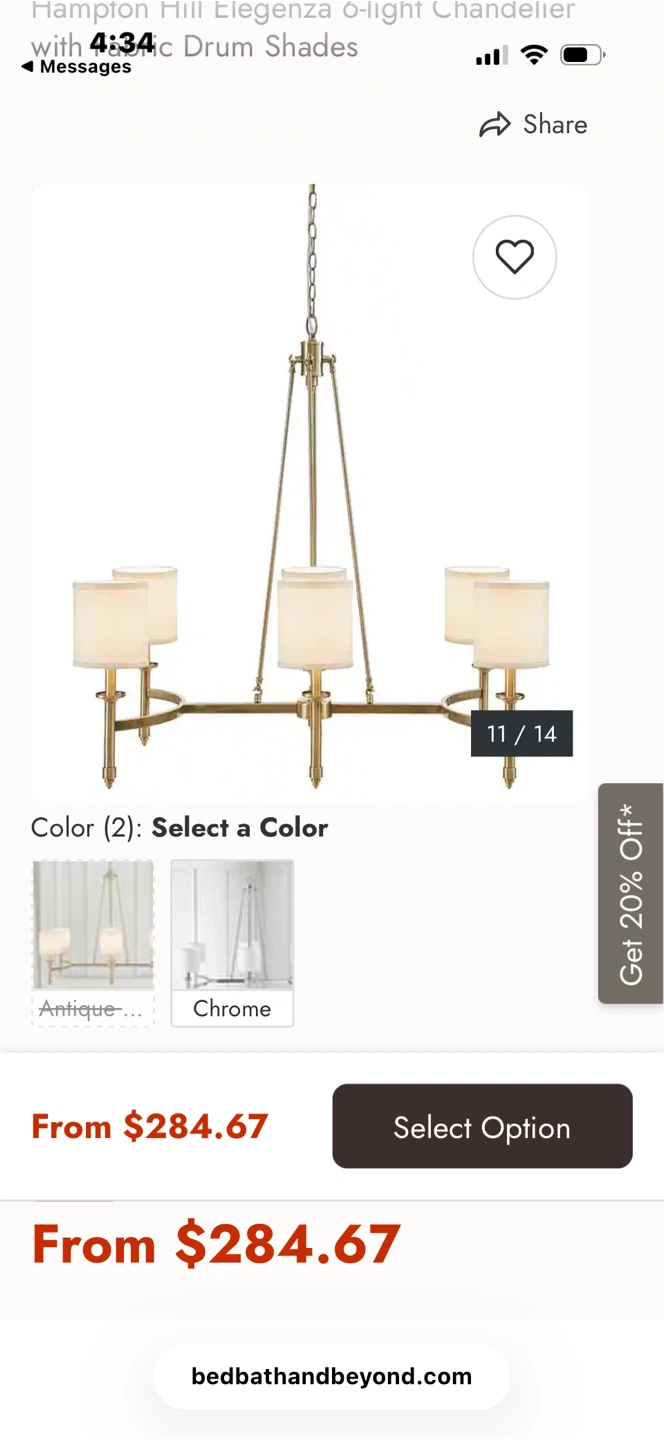 Hampton Hill Elegenza 6-Light Drum Shade Chandelier