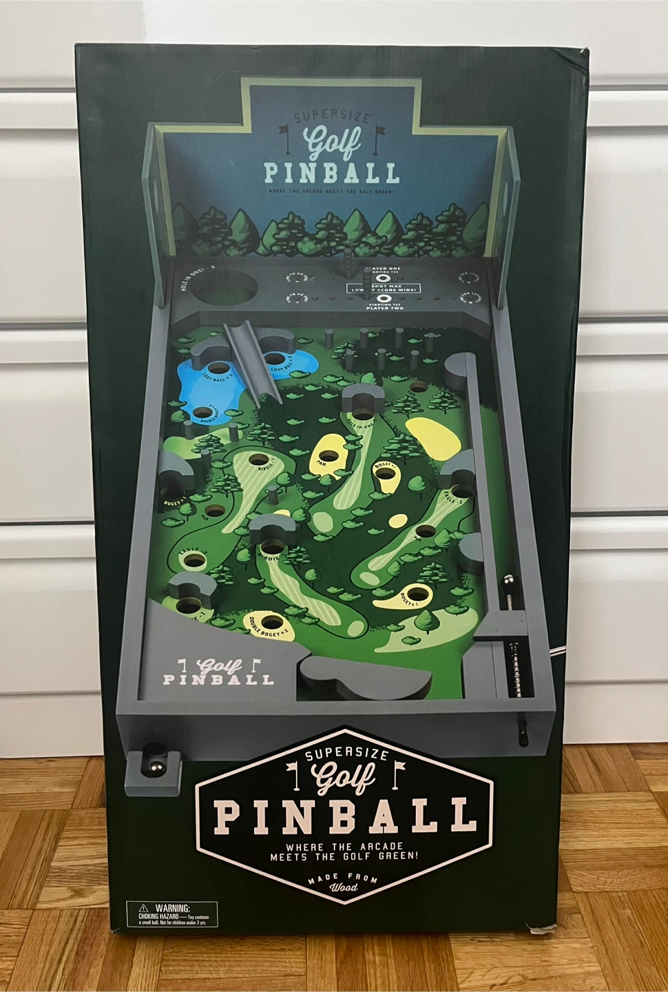Supersize Golf Pinball Wooden Game Board