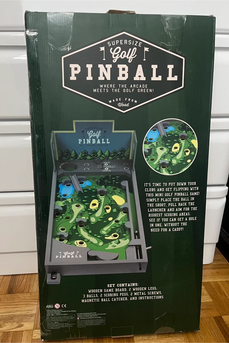 Supersize Golf Pinball Wooden Game Board - photo 2