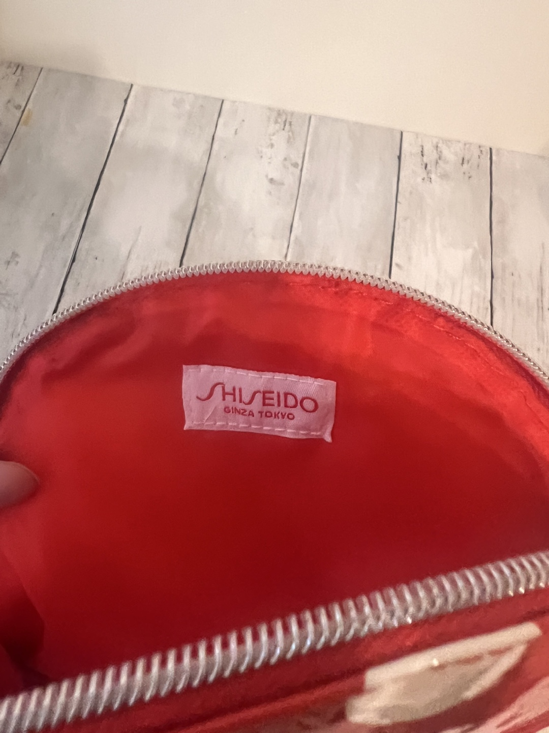 Shiseido Red Polka Dot Cosmetic Bag - photo 2