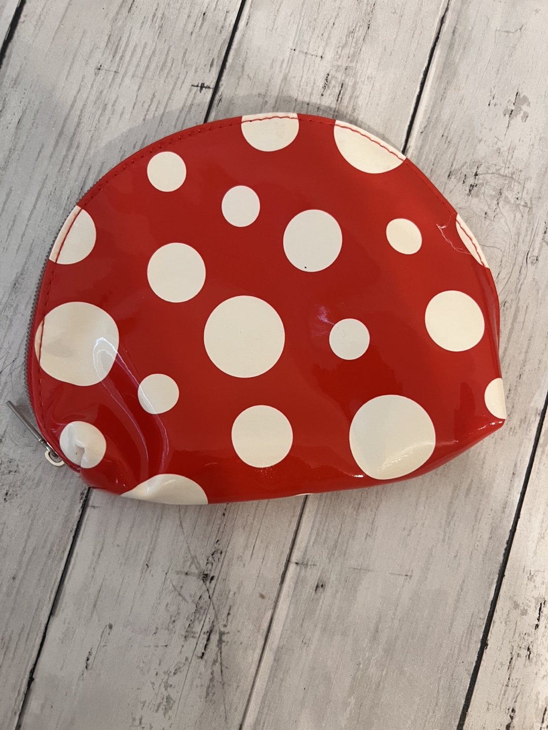 Shiseido Red Polka Dot Cosmetic Bag