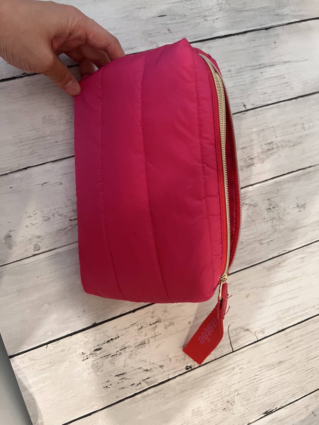 Estée Lauder Pink Puffer Cosmetic Bag