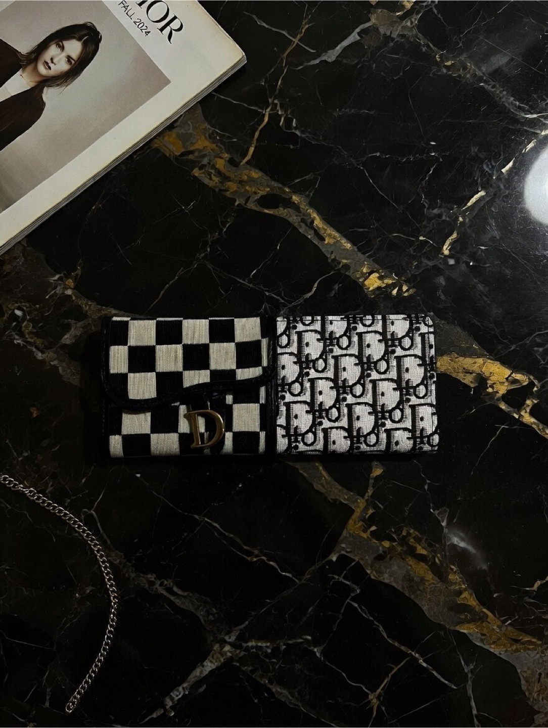 Dior Checkered & Monogram Card Holder Set - photo 2