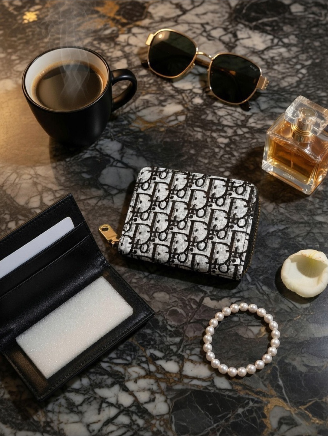 Dior Checkered & Monogram Card Holder Set - photo 3