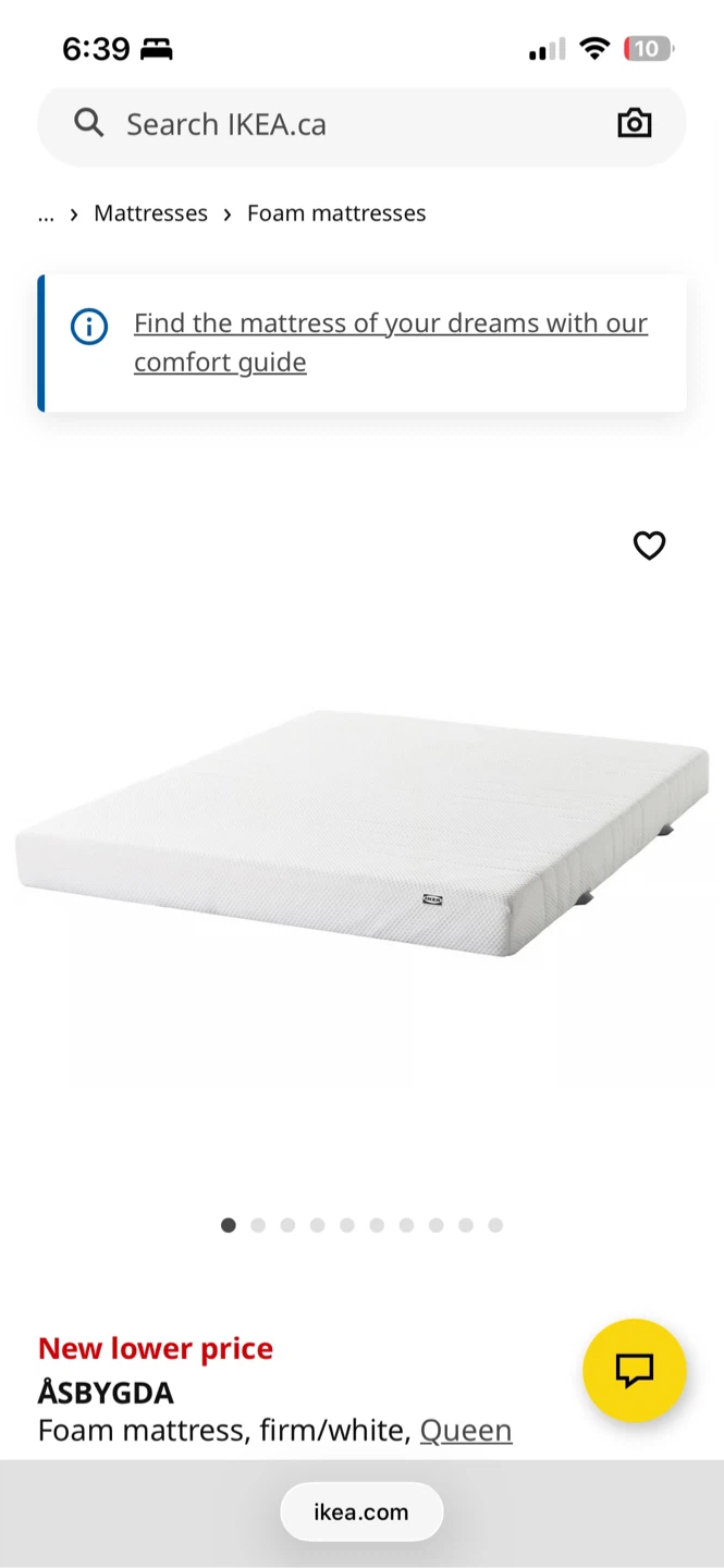 IKEA ASBYGDA Queen Foam Mattress - photo 3