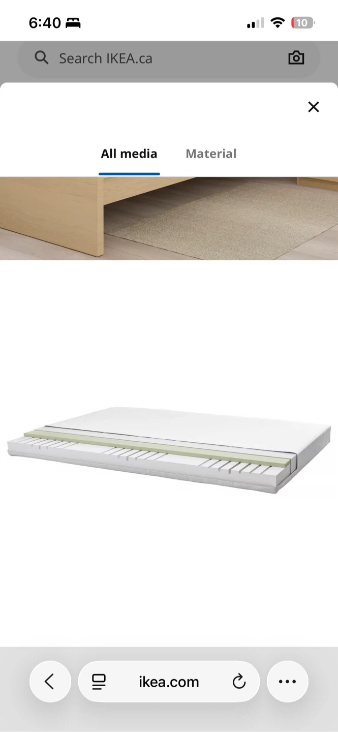 IKEA ASBYGDA Queen Foam Mattress - photo 5