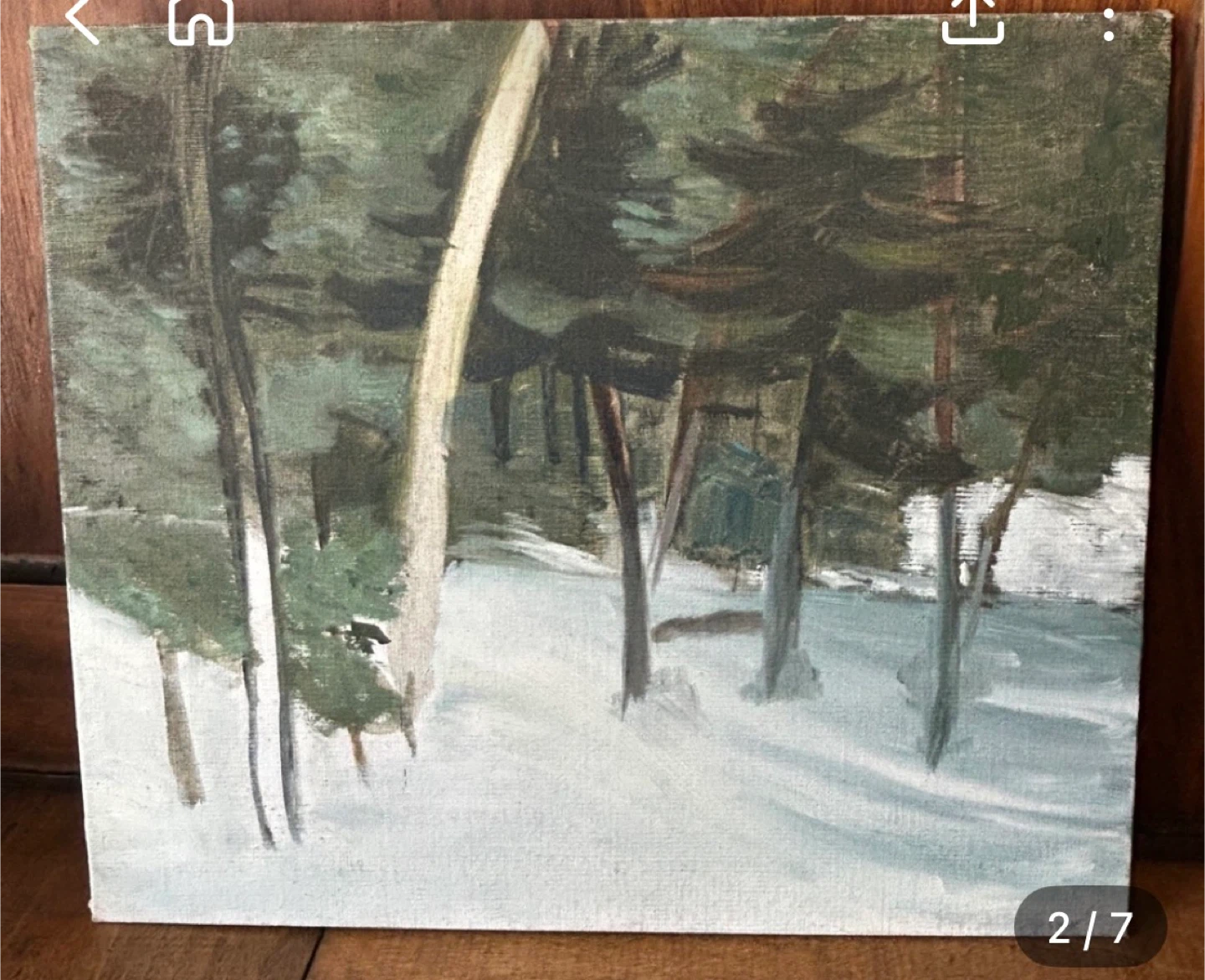$24 Oil painting Canadian Canada art Group of Seven antique - photo 2