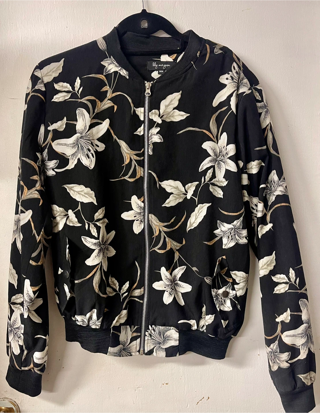 Lily Morgan Floral Bomber Jacket - Medium