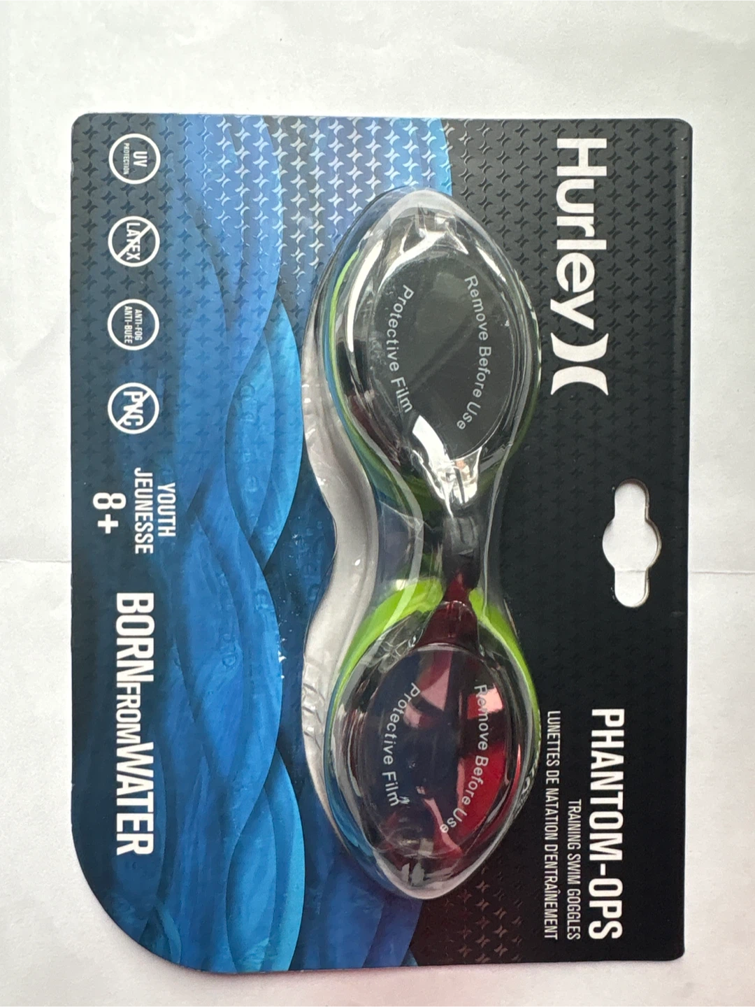 Great Swim Googles - Hurley Phantom-Ops Training Swim Goggles