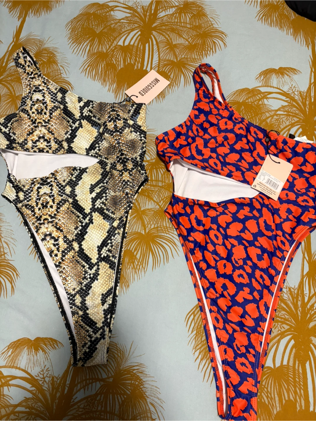 Missguided Swimsuits (2) - Snake Print & Leopard Print