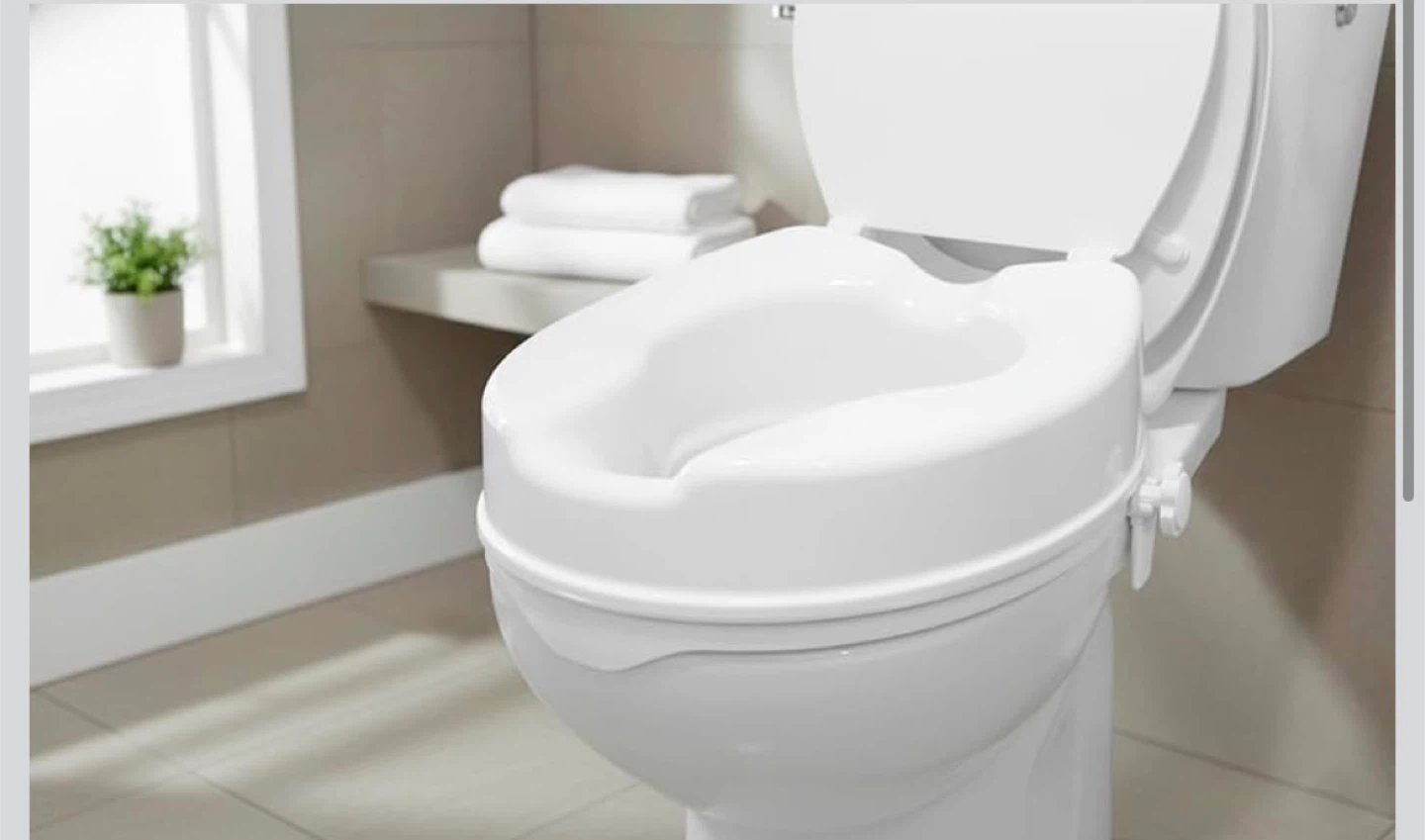 White Toilet Seat Riser 4-Inch