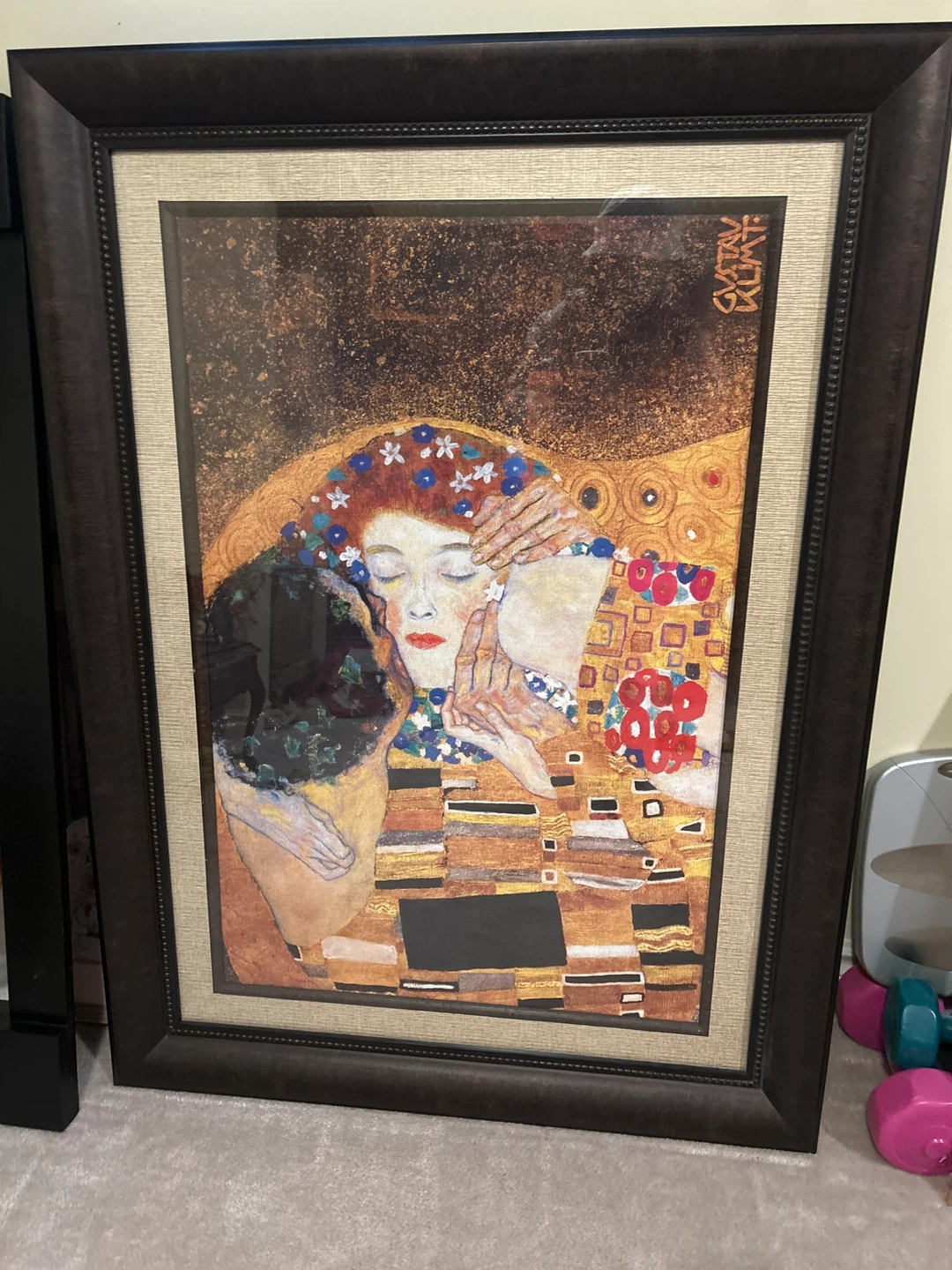 Gustav Klimt The Kiss Framed Art Print