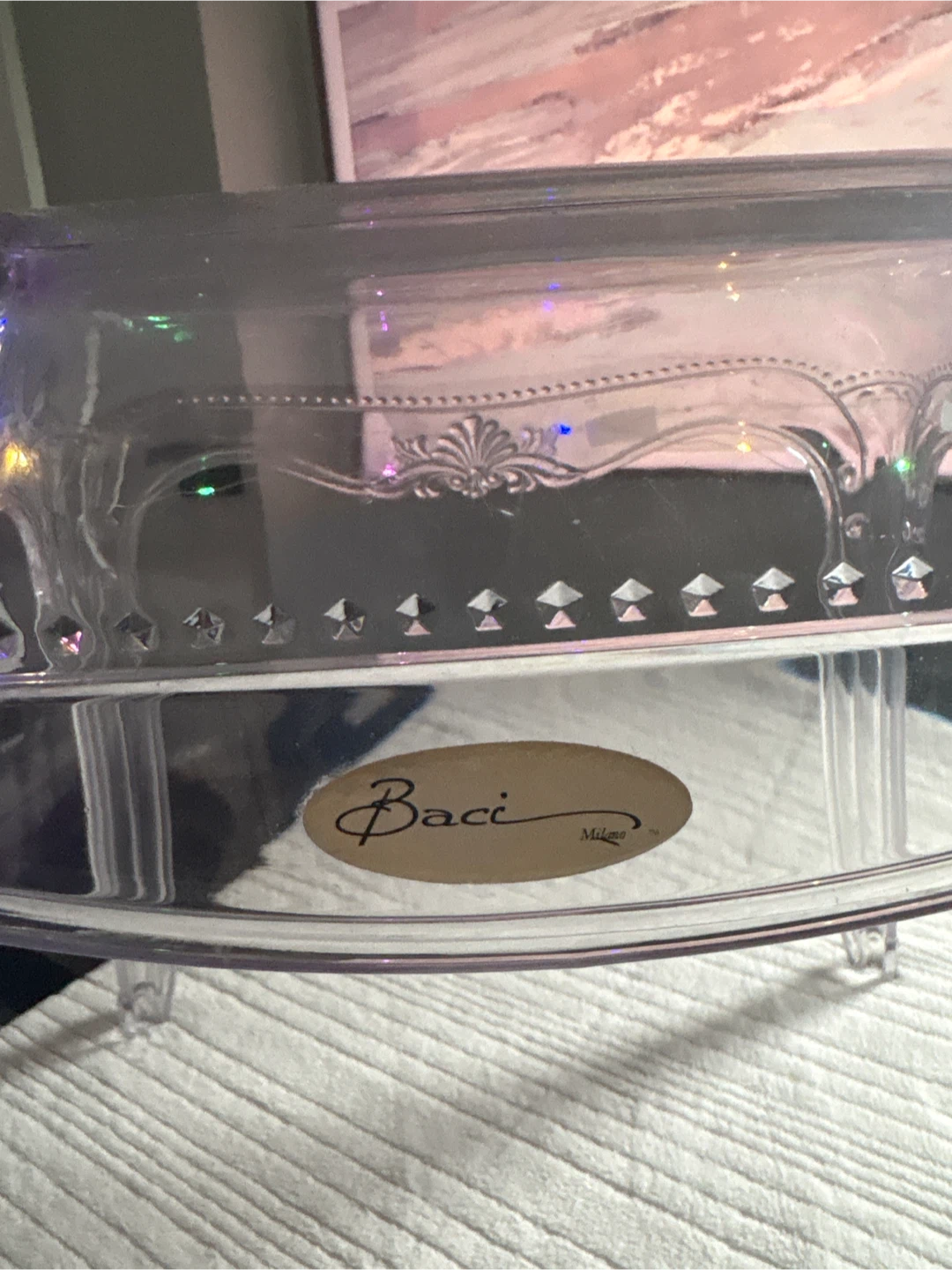 Stunning Baci Milano Clear Throne Chair with Colourful Lights - photo 2