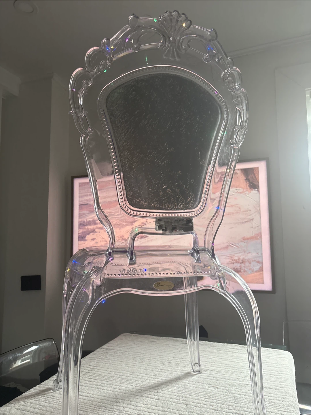 Stunning Baci Milano Clear Throne Chair with Colourful Lights - photo 4