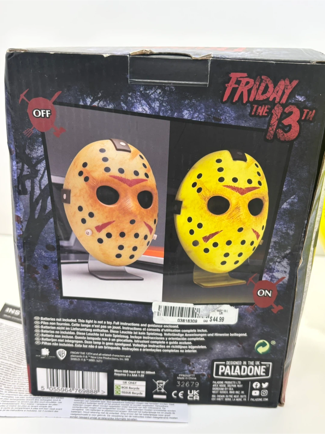 Jason mask from Friday the 13th movie , Lights up - photo 4