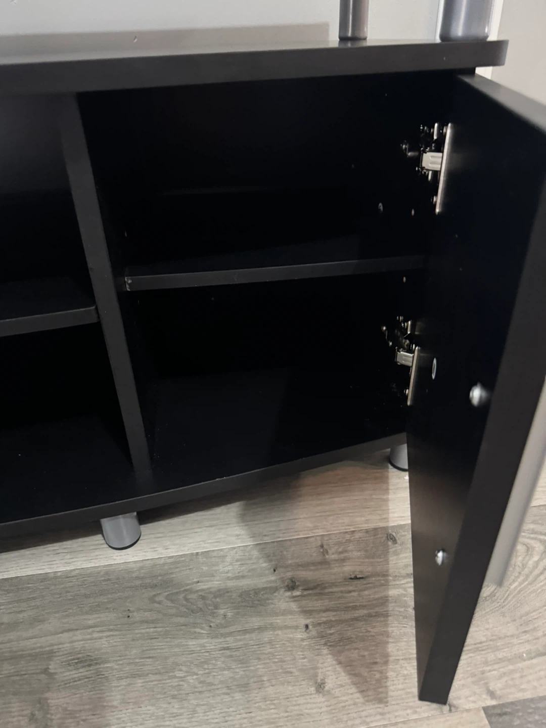 Black TV Stand with Storage - photo 4