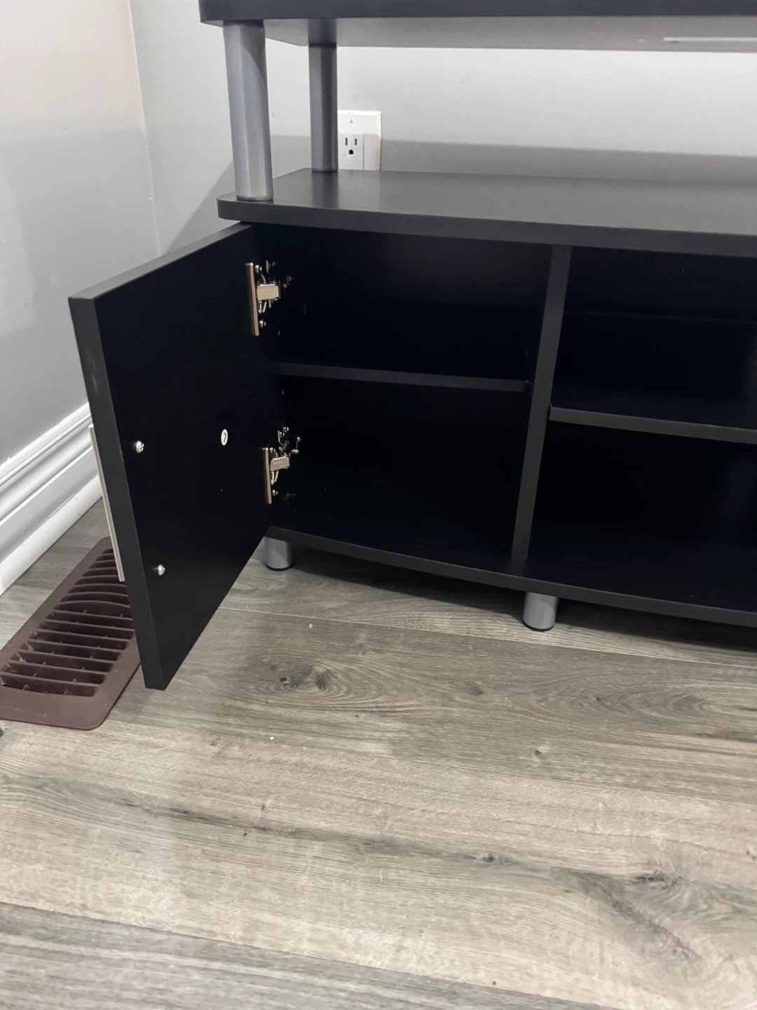 Black TV Stand with Storage - photo 3
