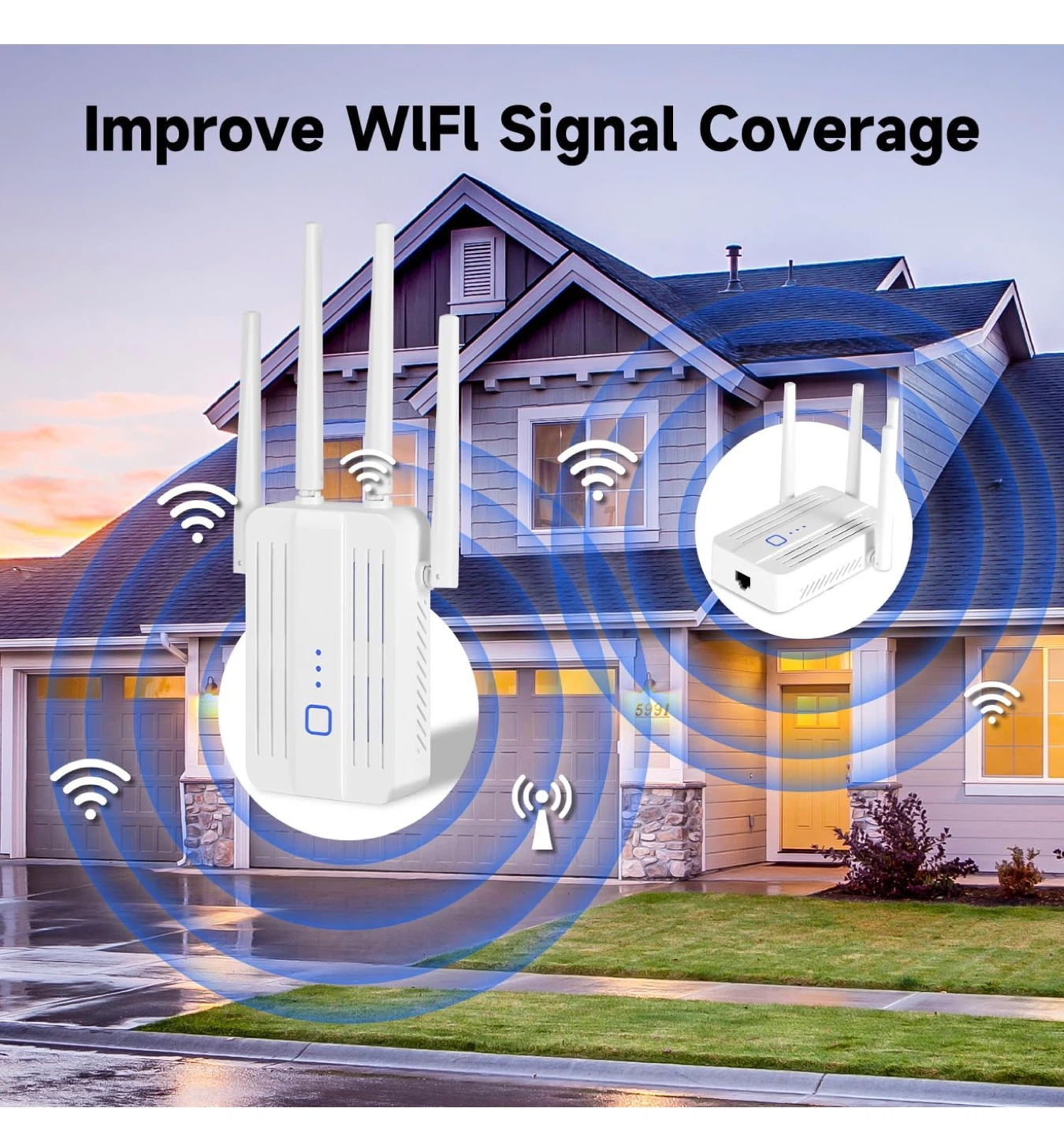 4 Antenna-Strong WiFi Extender - Dual Band 1200 Mbps WE3 - photo 2