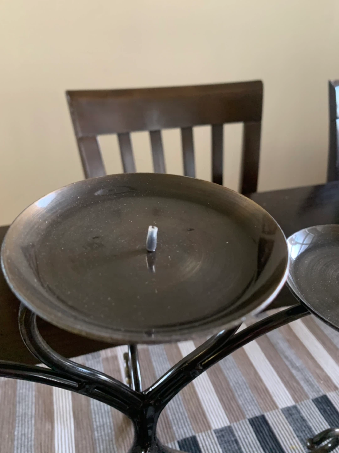 Black-bronze Metal 7-Candle Candelabra - photo 2