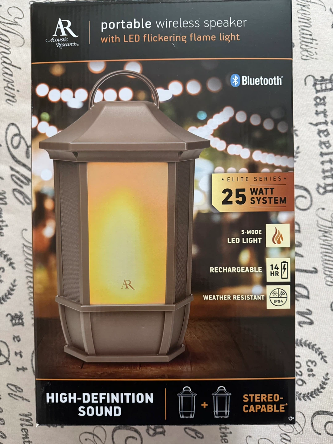 Portable Wireless Speaker w/ LED Flickering Flame Light