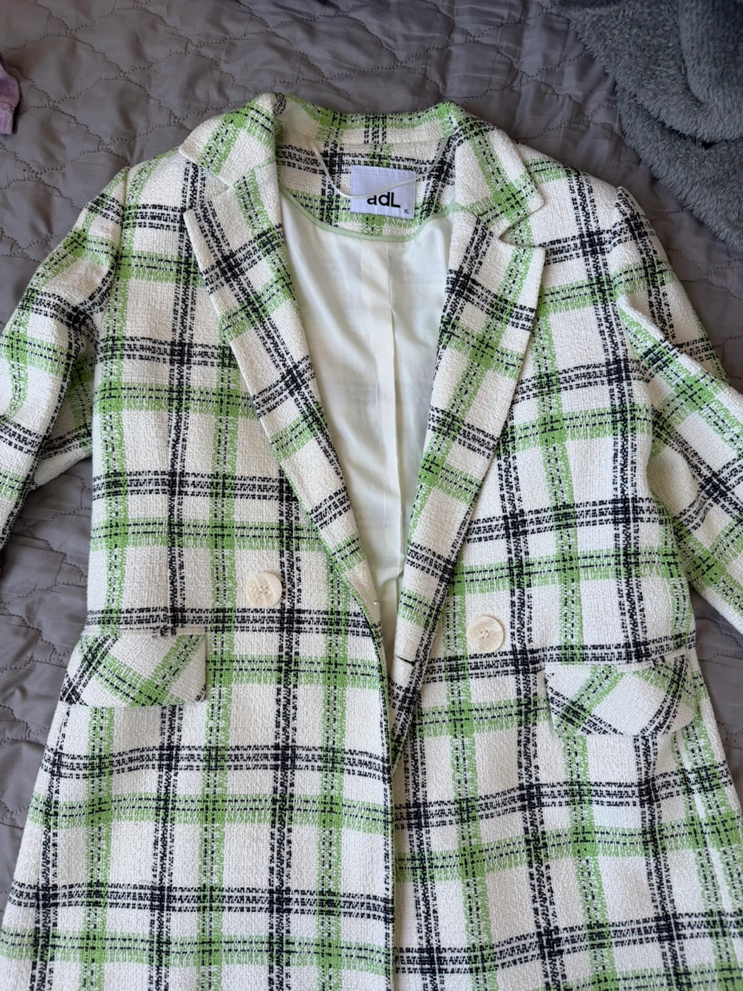 ADL Plaid Blazer Jacket Size XL