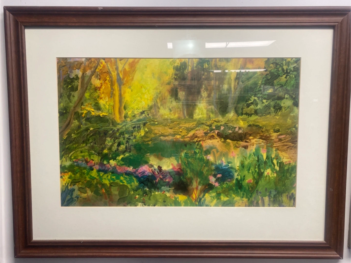 Framed Watercolour "Banards Backyard Rainbow" Queen Head Boards